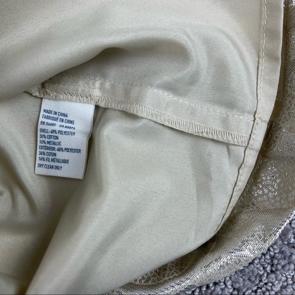 NWT American Eagle Dress Mini Strapless Metallic Printed Short Zip Womens S - Picture 6 of 8